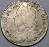 1745/3 George II 1/2 Crown Great Britain Rare Overdate Colonial Silver Coin (23121003R)