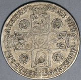 1745/3 George II 1/2 Crown Great Britain Rare Overdate Colonial Silver Coin (23121003R)