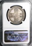 1746/5 NGC XF Det George II 1/2 Crown Great Britain Spain Lima Coin (22100803C)