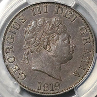 1819 PCGS AU 55 George III 1/2 Crown Great Britain Silver Coin (23020503C)
