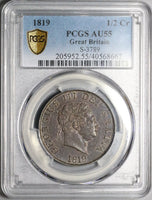 1819 PCGS AU 55 George III 1/2 Crown Great Britain Silver Coin (23020503C)