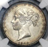 1844 NGC AU Det Victoria 1/2 Crown Great Britain Silver Coin (19030601C)