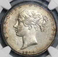 1844 NGC AU Det Victoria 1/2 Crown Great Britain Silver Coin (19030601C)