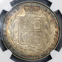 1844 NGC AU Det Victoria 1/2 Crown Great Britain Silver Coin (19030601C)