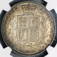 1844 NGC AU Det Victoria 1/2 Crown Great Britain Silver Coin (19030601C)