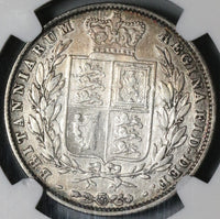 1845 NGC VF Victoria 1/2 Crown Great Britain Sterling Silver Coin (21080801C)