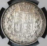 1845 NGC VF Victoria 1/2 Crown Great Britain Sterling Silver Coin (21080801C)