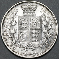 1883 Victoria 1/2 Crown VF Great Britain Sterling Silver Coin (21022801R)