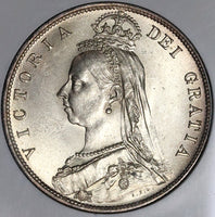 1888 NGC MS 64 Victoria 1/2 Crown Great Britain Gem Silver Coin POP 12/4 (22012802C)