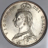 1888 NGC MS 64 Victoria 1/2 Crown Great Britain Gem Silver Coin POP 12/4 (22012802C)