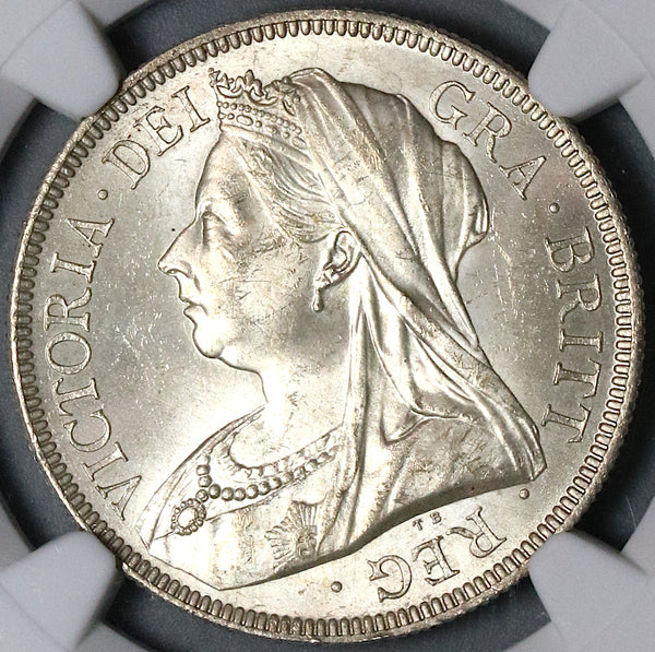 1893 NGC MS 63 Victoria 1/2 Crown Great Britain Mint State Silver Coin (22051904C)