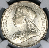 1893 NGC MS 63 Victoria 1/2 Crown Great Britain Mint State Silver Coin (22051904C)