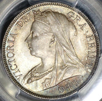 1895 PCGS MS 65 Victoria 1/2 Crown Great Britain Silver GEM Mint State Coin (20020501C)