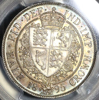 1895 PCGS MS 65 Victoria 1/2 Crown Great Britain Silver GEM Mint State Coin (20020501C)