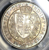 1895 PCGS MS 65 Victoria 1/2 Crown Great Britain Silver GEM Mint State Coin (20020501C)
