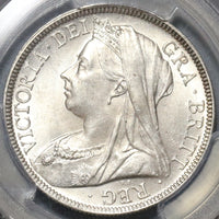 1899 PCGS MS 63 Victoria 1/2 Crown Great Britain Silver Coin (20011101D)