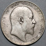 1908 Edward VII 1/2 Crown VF Great Britain Silver Coin (20040701C)