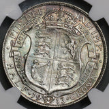 1913 NGC MS 64 1/2 Crown George V Great Britain Silver Sterling Coin (18091610C)