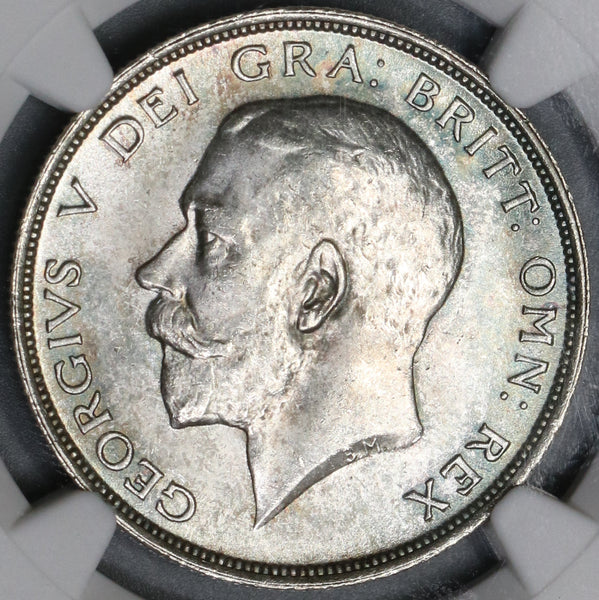 1913 NGC MS 64 1/2 Crown George V Great Britain Silver Sterling Coin (18091610C)