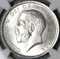 1918 NGC MS 64 1/2 Crown George V Great Britain Sterling Silver Coin (23033002C)