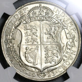 1923 NGC MS 64 1/2 Crown George V Great Britain Silver Coin (21061101C)