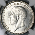 1927 NGC MS 64 1/2 Crown George V Great Britain Silver Coin (22010301C)