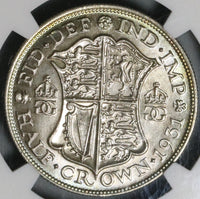 1931 NGC MS 64 1/2 Crown George V Great Britain Silver Coin (21080102D)