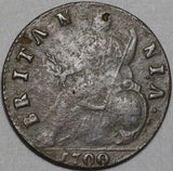1700 William III 1/2 Penny Great Britain AVF Rare Rx Error Legend Coin (21010101R)