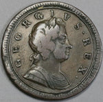 1723 George I 1/2 Penny Great Britain VF Colonial Copper Coin (19021202R)