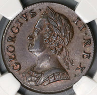 1746 NGC MS 62 George II 1/2 Penny Great Britain Mint State Coin (19072301C)