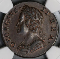 1746 NGC MS 62 George II 1/2 Penny Great Britain Mint State Coin (19072301C)