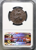 1746 NGC MS 62 George II 1/2 Penny Great Britain Mint State Coin (19072301C)