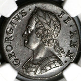1749 NGC AU 55 George II 1/2 Penny Great Britain Colonial Copper Coin (20091302C)