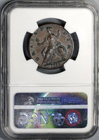 1753 NGC MS 63 George II 1/2 Penny Great Britain Mint State Coin (18083004C)