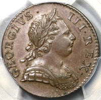 1770 PCGS MS 63 George III 1/2 Penny Great Britain Mint State Colonial Coin (19081702C)