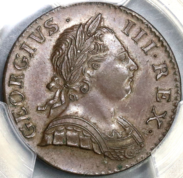 1770 PCGS MS 63 George III 1/2 Penny Great Britain Mint State Colonial Coin (19081702C)