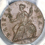 1770 PCGS MS 63 George III 1/2 Penny Great Britain Mint State Colonial Coin (19081702C)