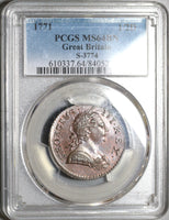 1771 PCGS MS 64 George III 1/2 Penny Great Britain Mint State Colonial Coin (17091201D)