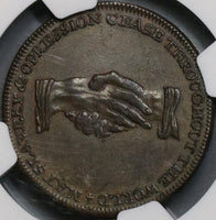 1790s NGC AU 53 Am I Not A Man Slavery Conder 1/2 Penny D&H 1037 (18062505C)