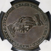 1790s NGC MS 63 Slave Conder 1/2 Penny Middlesex Slavery Token D&H 1037 (19080303C)