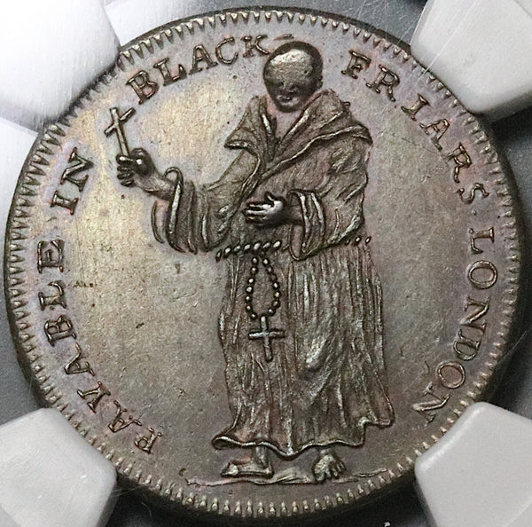 1790s NGC MS 64 Blackfriars Middlesex 1/2 Penny Conder Britain Token D&H 257a Coin (23031201C)