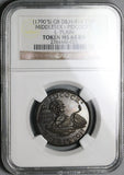 1790s NGC MS 64 Lion Eagle Middlesex Pidcock's 1/2 Penny Conder Token Coin D&H 414 (23031102C)