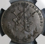 1790s NGC MS 62 Sims 1/2 Penny Garrick Conder Middlesex Tragic Comic Masks DH 478a (22020403C)