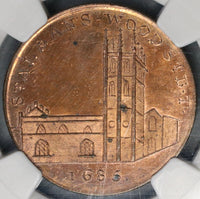 1790s NGC MS 63 St Albans Conder 1/2 Penny Skidmore's Middlesex DH 644b POP 1/1 (21090607C)