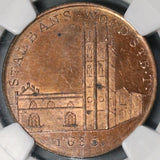 1790s NGC MS 63 St Albans Conder 1/2 Penny Skidmore's Middlesex DH 644b POP 1/1 (21090607C)