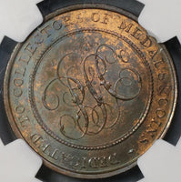 1790s NGC MS 63 St Albans Conder 1/2 Penny Skidmore's Middlesex DH 644b POP 1/1 (21090607C)