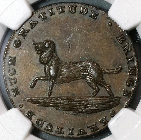 1790s NGC MS 62 Dog Conder 1/2 Penny Spence D&H 750 Mint State Great Britain Coin (19092703C)