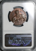 1792 NGC MS 65 Lady Godiva Elephant Conder 1/2 Penny Coventry DH 235 (21042801D)