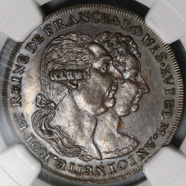 最新な 1793 NGC MS 63 Louis XVI & Marie Antoinette Murdered Conder その他
