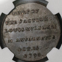 1793 NGC MS 63 Louis XVI & Marie Antoinette Murdered Conder Token Coin Middlesex France DH 995a (19120701C